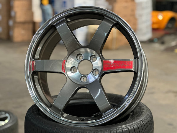 New 18X8.5 ET35 NK Performance TE37 SAGA Rim (4 wheel) Gloss Gunmetal 5X100