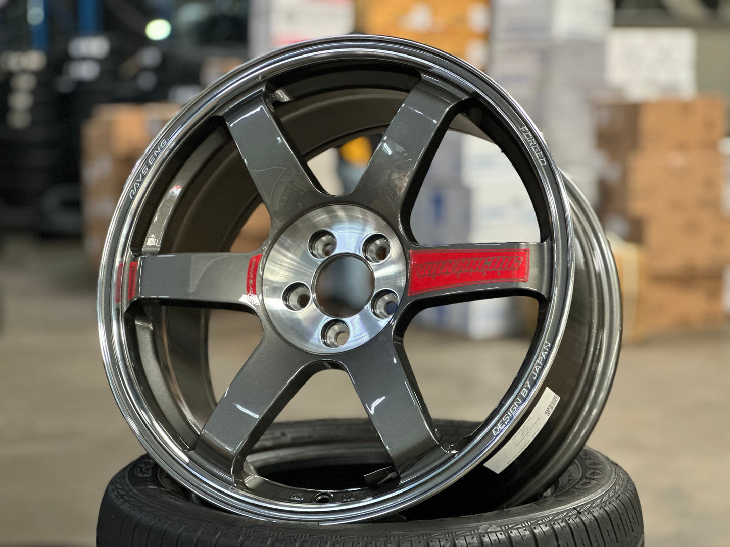 New 18X8.5 ET35 NK Performance TE37 SAGA Rim (4 wheel) Gloss Gunmetal 5X100