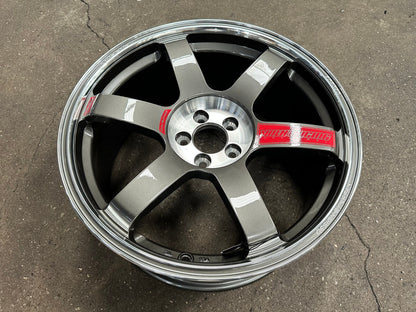 New 18X8.5 ET35 NK Performance TE37 SAGA Rim (4 wheel) Gloss Gunmetal 5X100
