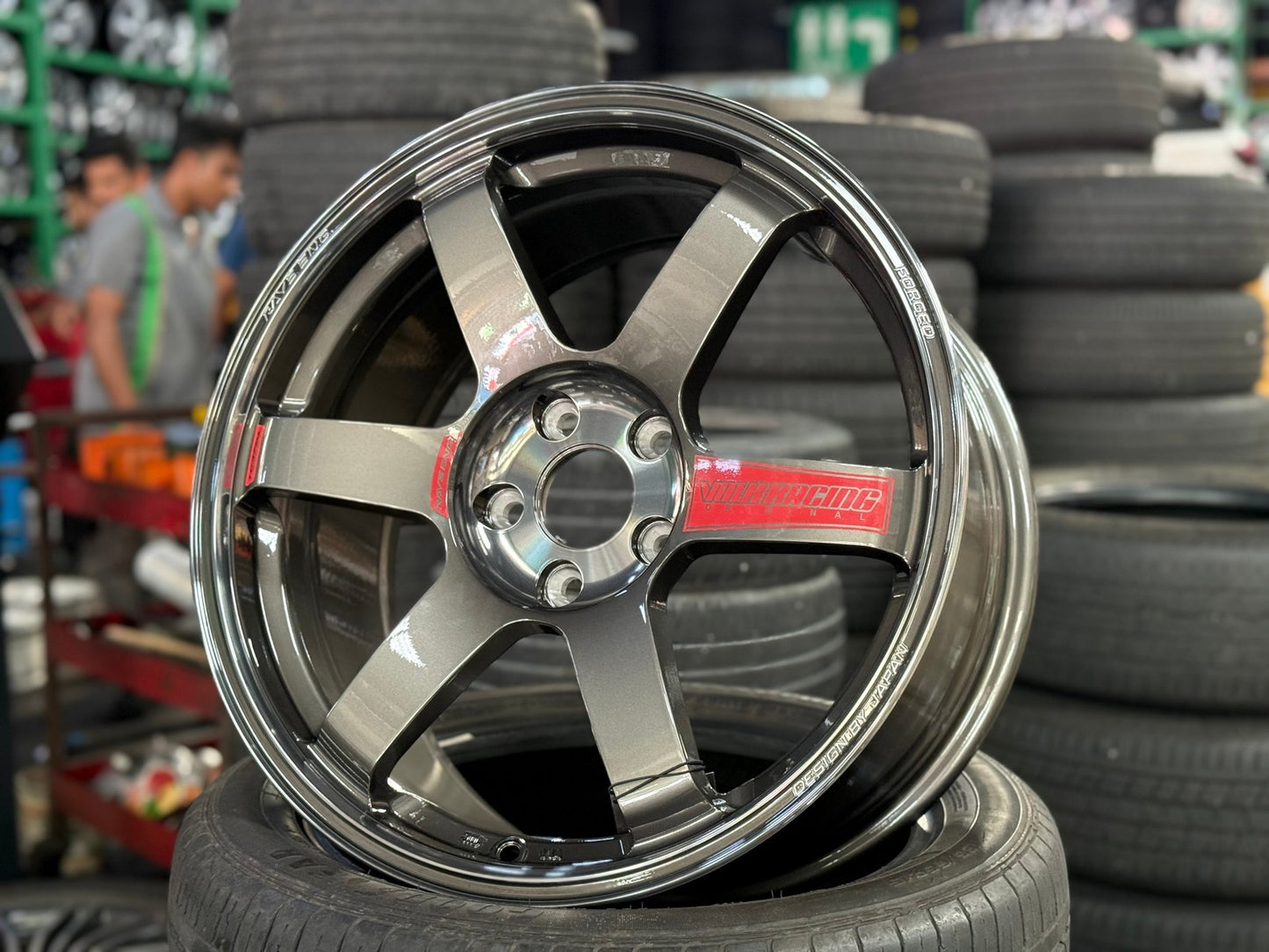 New 18X8.5 ET35 NK Performance TE37 SAGA SL Rim (4 wheel) Dark Gunmetal 5X112