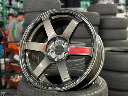 New 18X8.5 ET35 NK Performance TE37 SAGA SL Rim (4 wheel) Dark Gunmetal 5X112