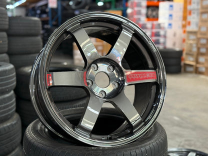 New 18X8.5 ET35 NK Performance TE37 SAGA SL Rim (4 wheel) Dark Gunmetal 5X112