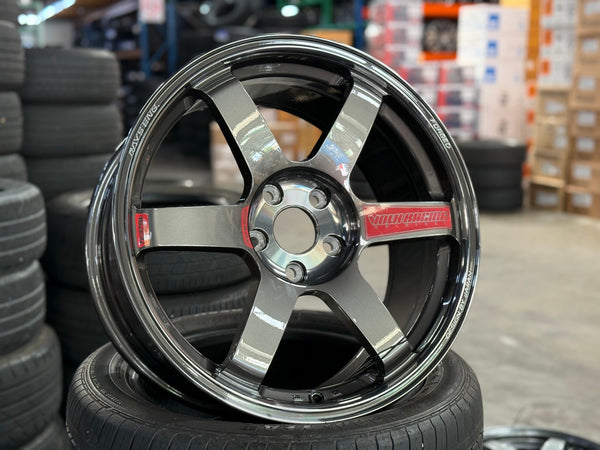 New 18X8.5 ET35 NK Performance TE37 SAGA SL Rim (4 wheel) Dark Gunmetal 5X112