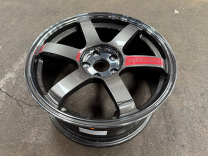 New 18X8.5 ET35 NK Performance TE37 SAGA SL Rim (4 wheel) Dark Gunmetal 5X112