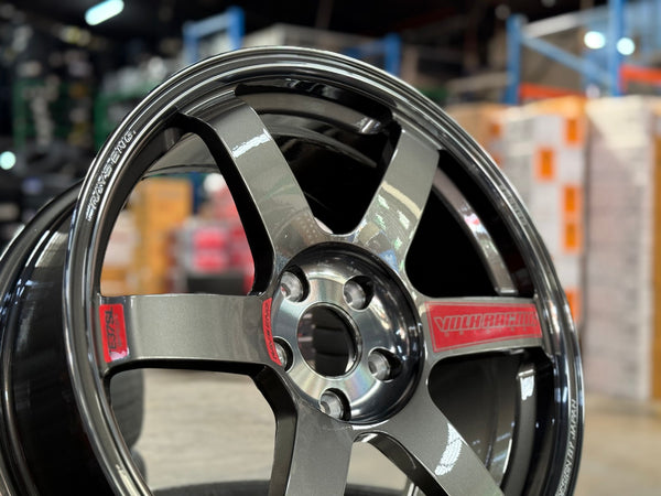 New 18X8.5 ET35 NK Performance TE37 SAGA SL Rim (4 wheel) Dark Gunmetal 5X112