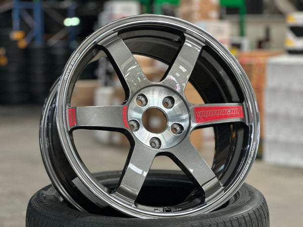 New 18X8.5 ET35 NK Performance TE37 SAGA Rim (4 wheel) Gloss Gunmetal 5X114.3