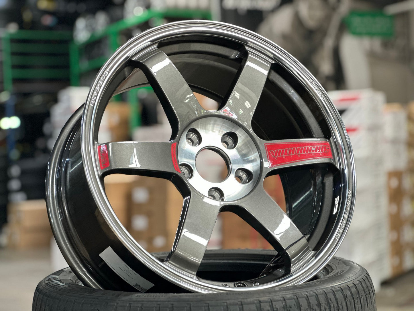 New 18X8.5 ET35 NK Performance TE37 SAGA Rim (4 wheel) Gloss Gunmetal 5X114.3