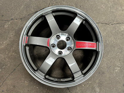 New 18X8.5 ET35 NK Performance TE37 SAGA Rim (4 wheel) Gloss Gunmetal 5X112