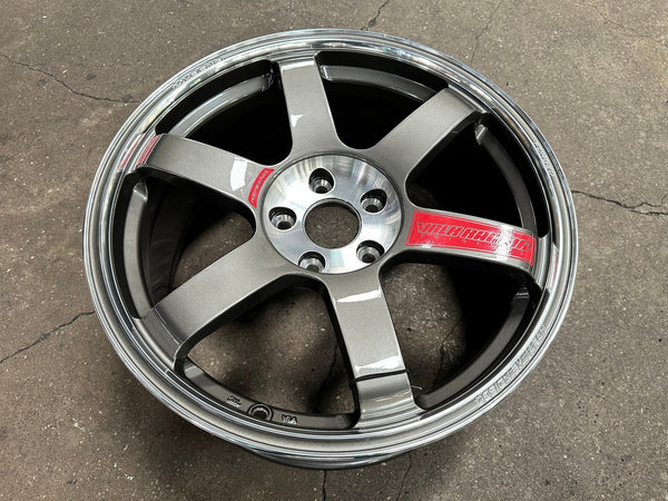 New 18X8.5 ET35 NK Performance TE37 SAGA Rim (4 wheel) Gloss Gunmetal 5X112