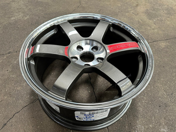 New 18X8.5 ET35 NK Performance TE37 SAGA Rim (4 wheel) Gloss Gunmetal 5X112