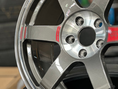 New 18X8.5 ET35 NK Performance TE37 SAGA Rim (4 wheel) Gloss Gunmetal 5X112