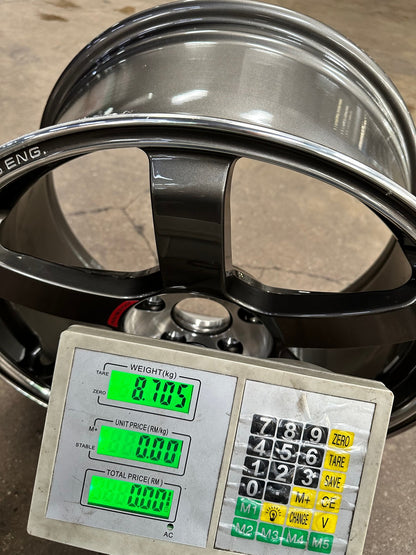 New 18X8.5 ET35 NK Performance TE37 SAGA Rim (4 wheel) Gloss Gunmetal 5X112