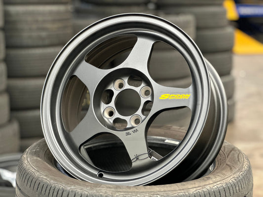 New 15X6.5 ET35 NK Performance Spoon Rim (4 wheel) Matt Black 4X100