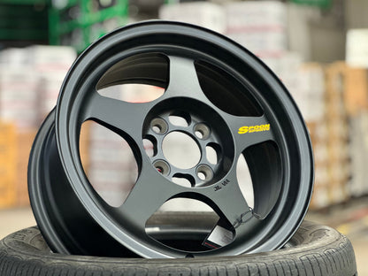 New 15X6.5 ET35 NK Performance Spoon Rim (4 wheel) Matt Black 4X100