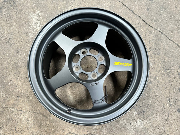 New 15X6.5 ET35 NK Performance Spoon Rim (4 wheel) Matt Black 4X100