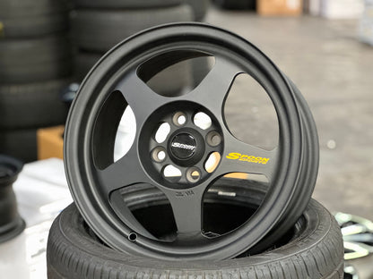 New 15X7 ET35 NK Performance Spoon Rim (4 wheel) Matt Black 4X100