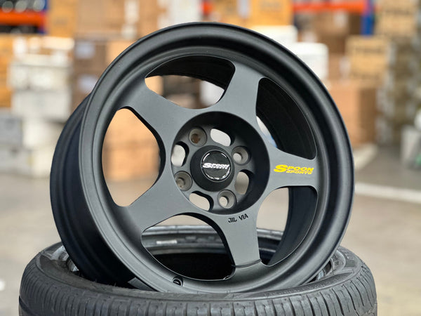 New 15X7 ET35 NK Performance Spoon Rim (4 wheel) Matt Black 4X100