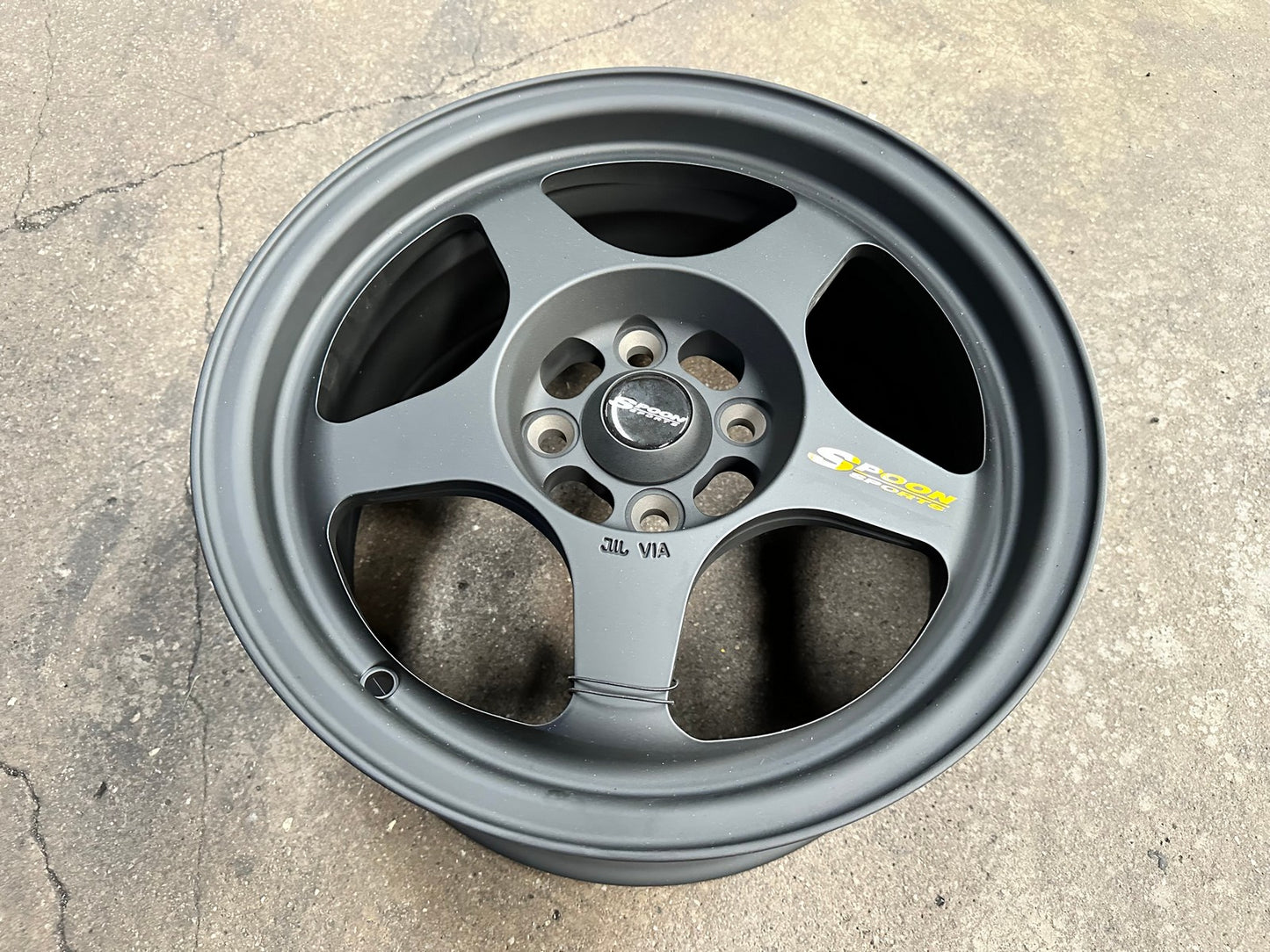 New 15X7 ET35 NK Performance Spoon Rim (4 wheel) Matt Black 4X100