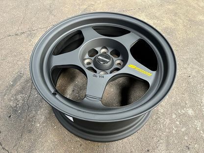 New 15X7 ET35 NK Performance Spoon Rim (4 wheel) Matt Black 4X100