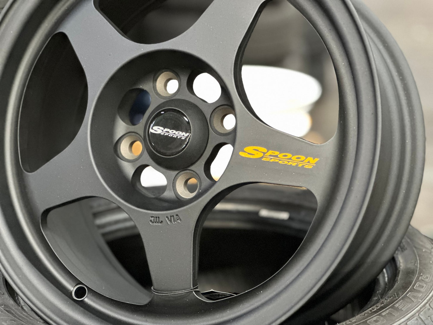 New 15X7 ET35 NK Performance Spoon Rim (4 wheel) Matt Black 4X100