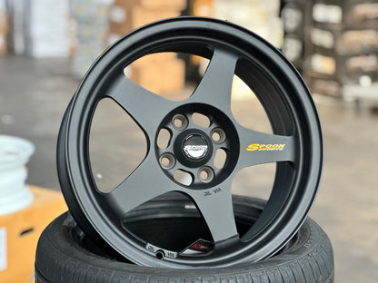 New 16X7 ET35 NK Performance Spoon Rim (4 wheel) Matt Black 4X100