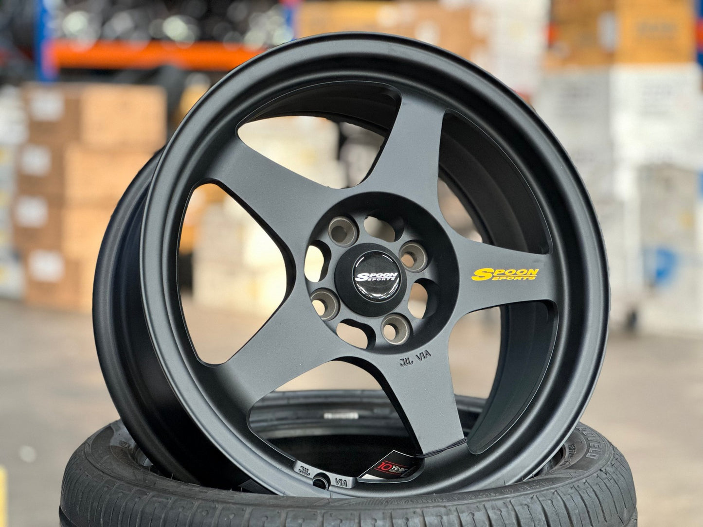 New 16X7 ET35 NK Performance Spoon Rim (4 wheel) Matt Black 4X100