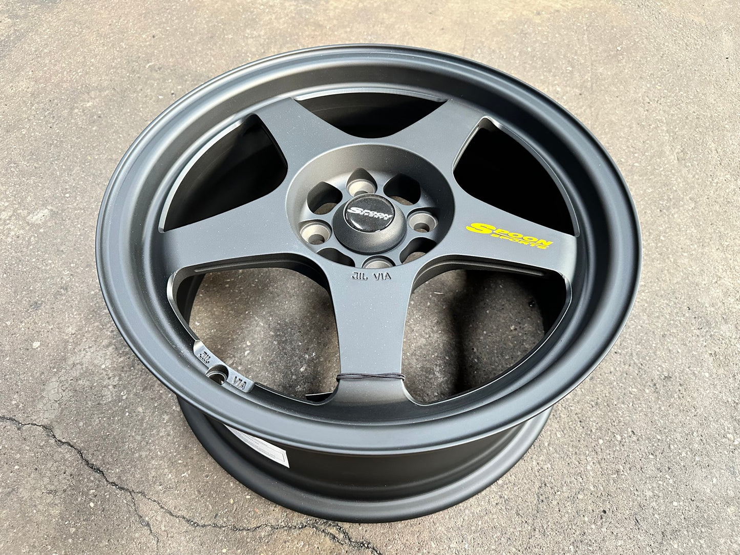 New 16X7 ET35 NK Performance Spoon Rim (4 wheel) Matt Black 4X100