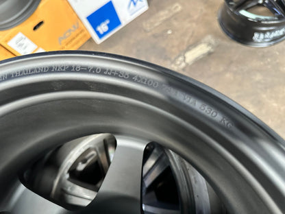 New 16X7 ET35 NK Performance Spoon Rim (4 wheel) Matt Black 4X100