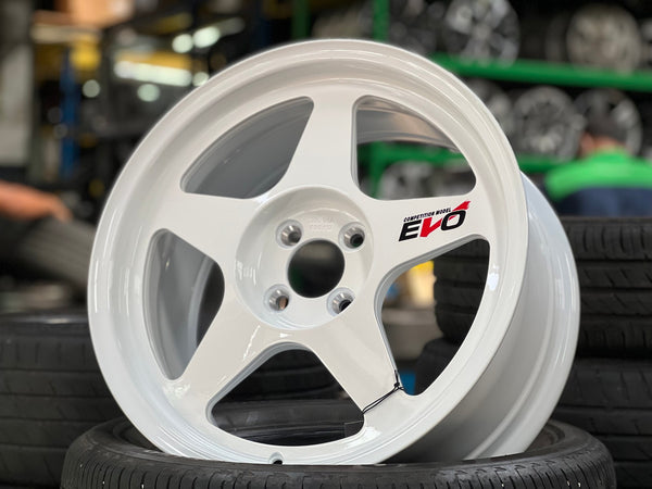 New 17X8 ET40 NK Performance EVO Rim (4 wheel) Gloss White 4X100
