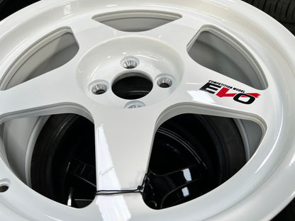 New 17X8 ET40 NK Performance Spoon Rim (4 wheel) Gloss White 4X100