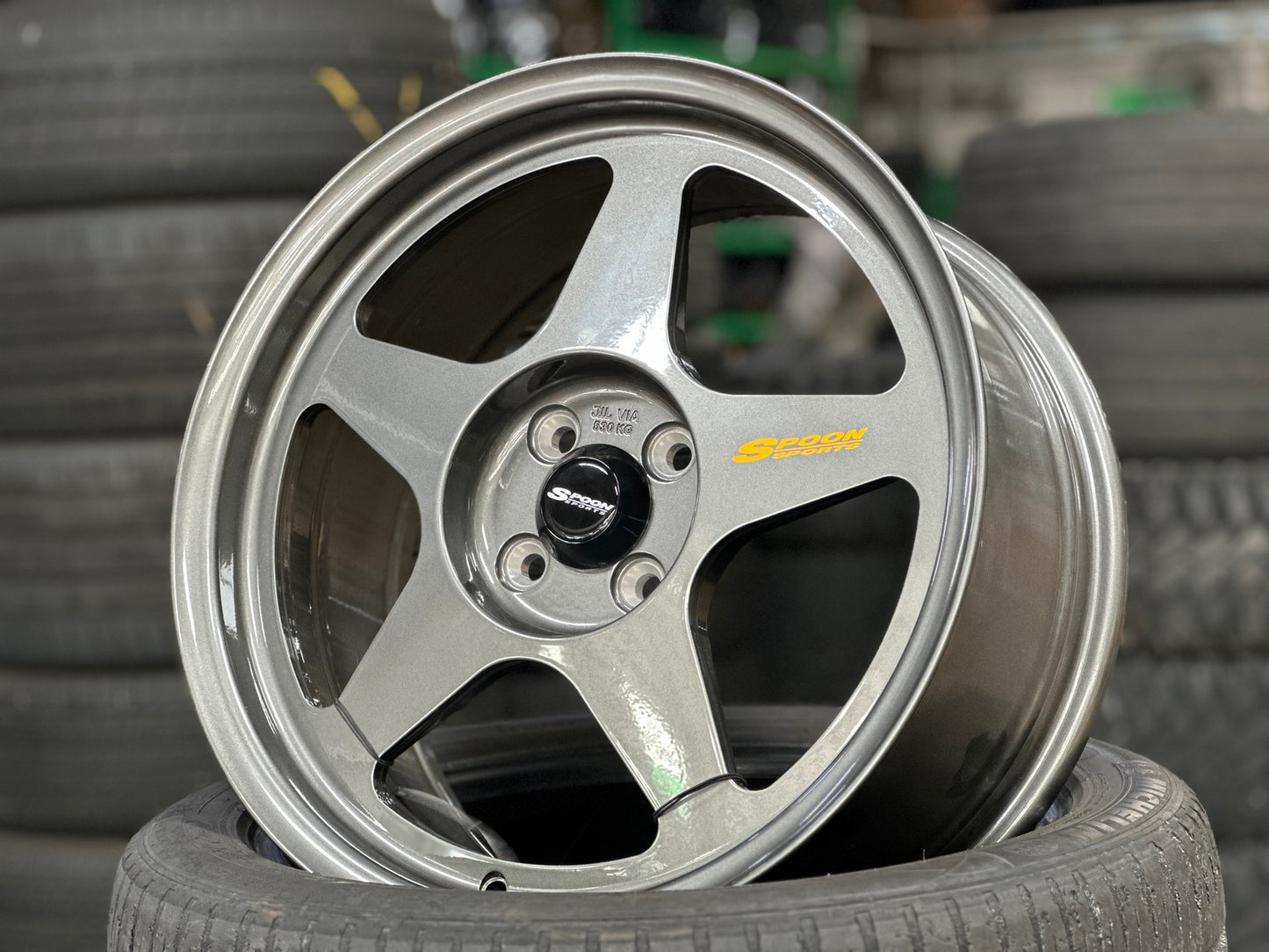 New 17X8 ET40 NK Performance Spoon Rim (4 wheel) Gloss Gunmetal 4X100