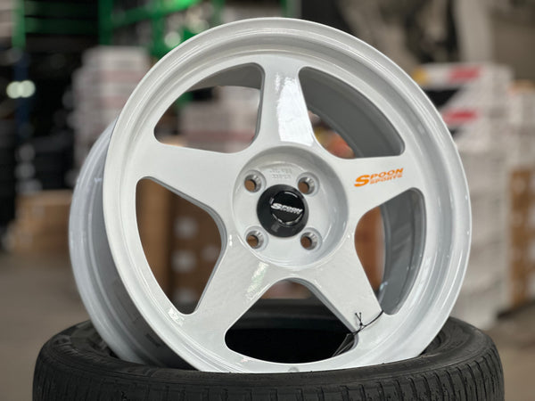 New 17X8 ET40 NK Performance Spoon Design Rim (4 wheel) Gloss White 4X100