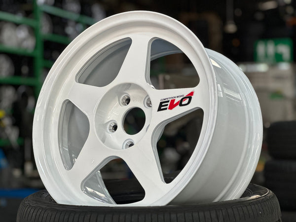 New 17X8.5 ET35 NK Performance Spoon Rim (4 wheel) Gloss White 5X114.3