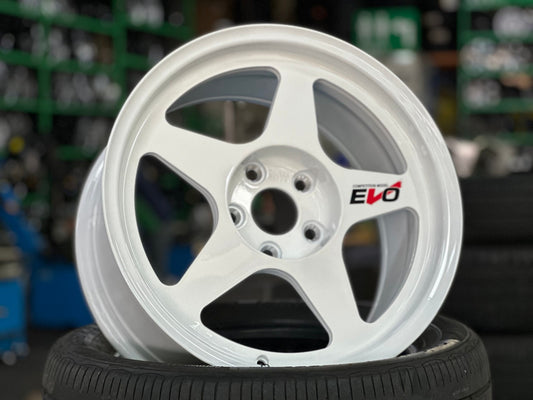 New 17X8.5 ET35 NK Performance EVO Rim (4 wheel) Gloss White 5X114.3