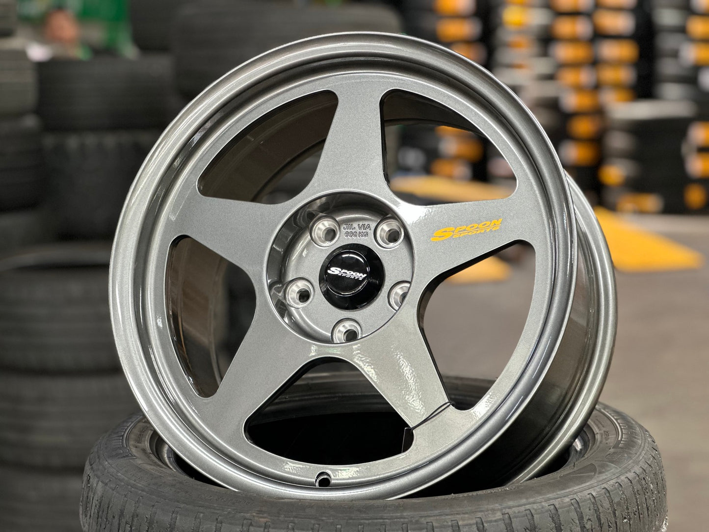 New 17X8.5 ET35 NK Performance Spoon Rim (4 wheel) Gloss Gunmetal 5X114.3