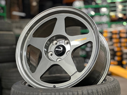 New 17X8.5 ET35 NK Performance Spoon Rim (4 wheel) Gloss Gunmetal 5X114.3