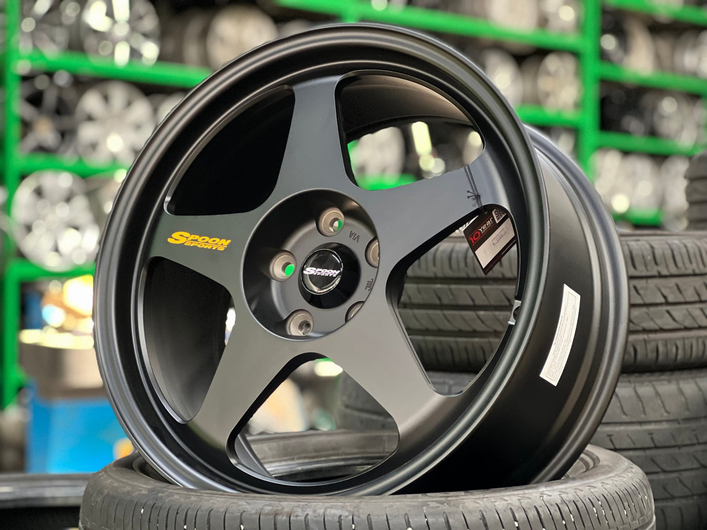 New 18X8.5 ET45 NK Performance Spoon Rim (4 wheel) Matt Black 5X112