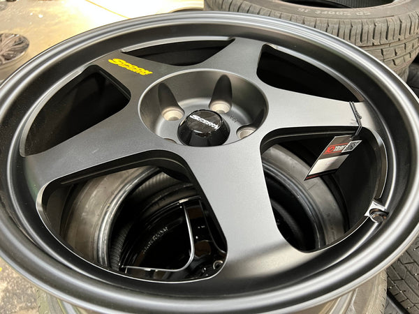 New 18X8.5 ET45 NK Performance Spoon Rim (4 wheel) Matt Black 5X114.3