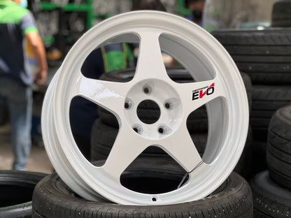 New 18X8.5 ET45 NK Performance EVO Rim (4 wheel) Gloss White 5X114.3