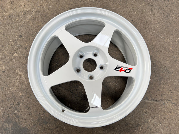 New 18X8.5 ET45 NK Performance EVO Rim (4 wheel) Gloss White 5X114.3