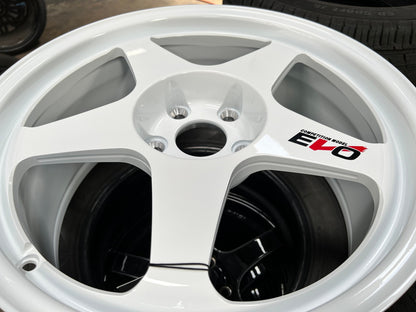 New 18X8.5 ET45 NK Performance EVO Rim (4 wheel) Gloss White 5X114.3