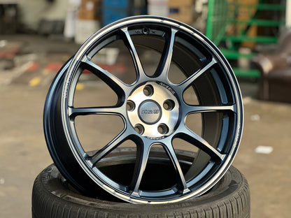 New 18X8.5 ET43 AOW Flow Formed ZE40 Rim (4 wheel) Matt Blue 5X112
