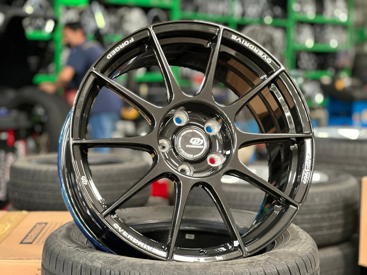 NEW 18X8 ET45 Overdrive Forged Alpha 01 Rim (4 wheel) Gloss Gunmetal 5X112