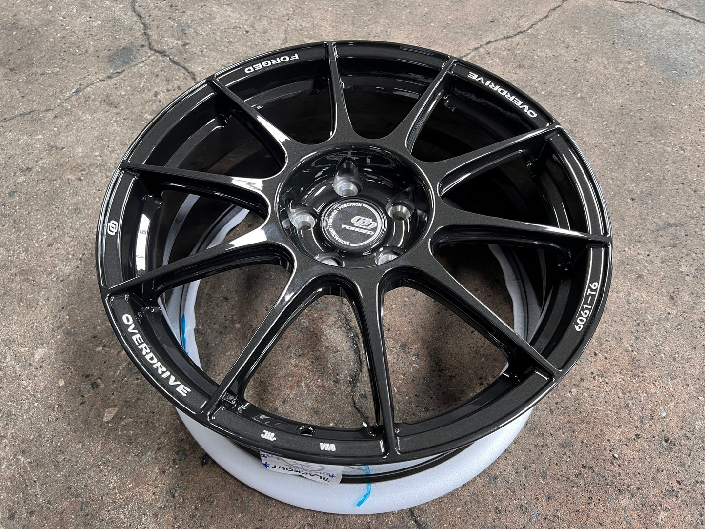 New 18X8 ET45 Overdrive Forged Alpha 01 Rim (4 wheel) Gloss Gunmetal 5X112