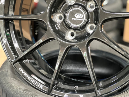 New 18X8 ET45 Overdrive Forged Alpha 01 Rim (4 wheel) Gloss Gunmetal 5X112