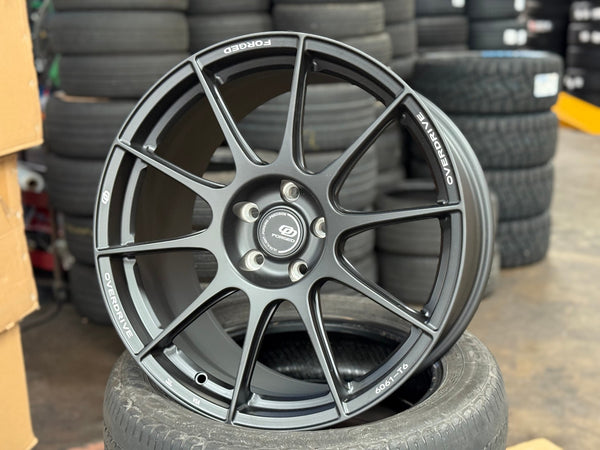 New 19X9.5 ET45 Overdrive Forged Alpha 01 Rim (4 wheel) Matt Black 5X112