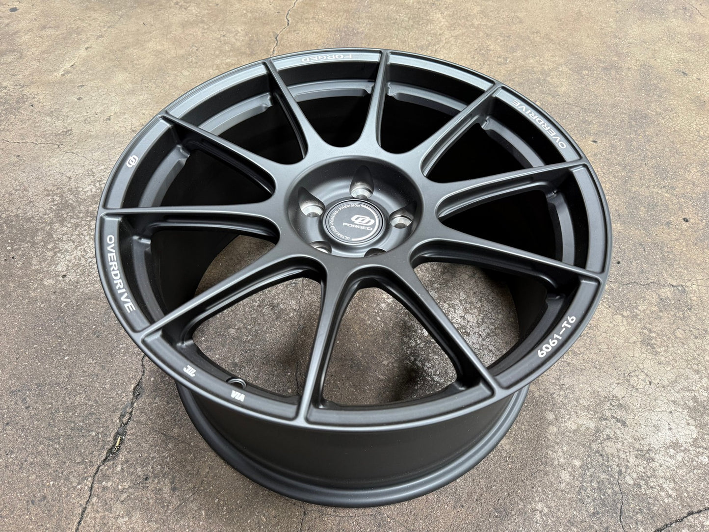 New 19X9.5 ET45 Overdrive Forged Alpha 01 Rim (4 wheel) Matt Black 5X114.3