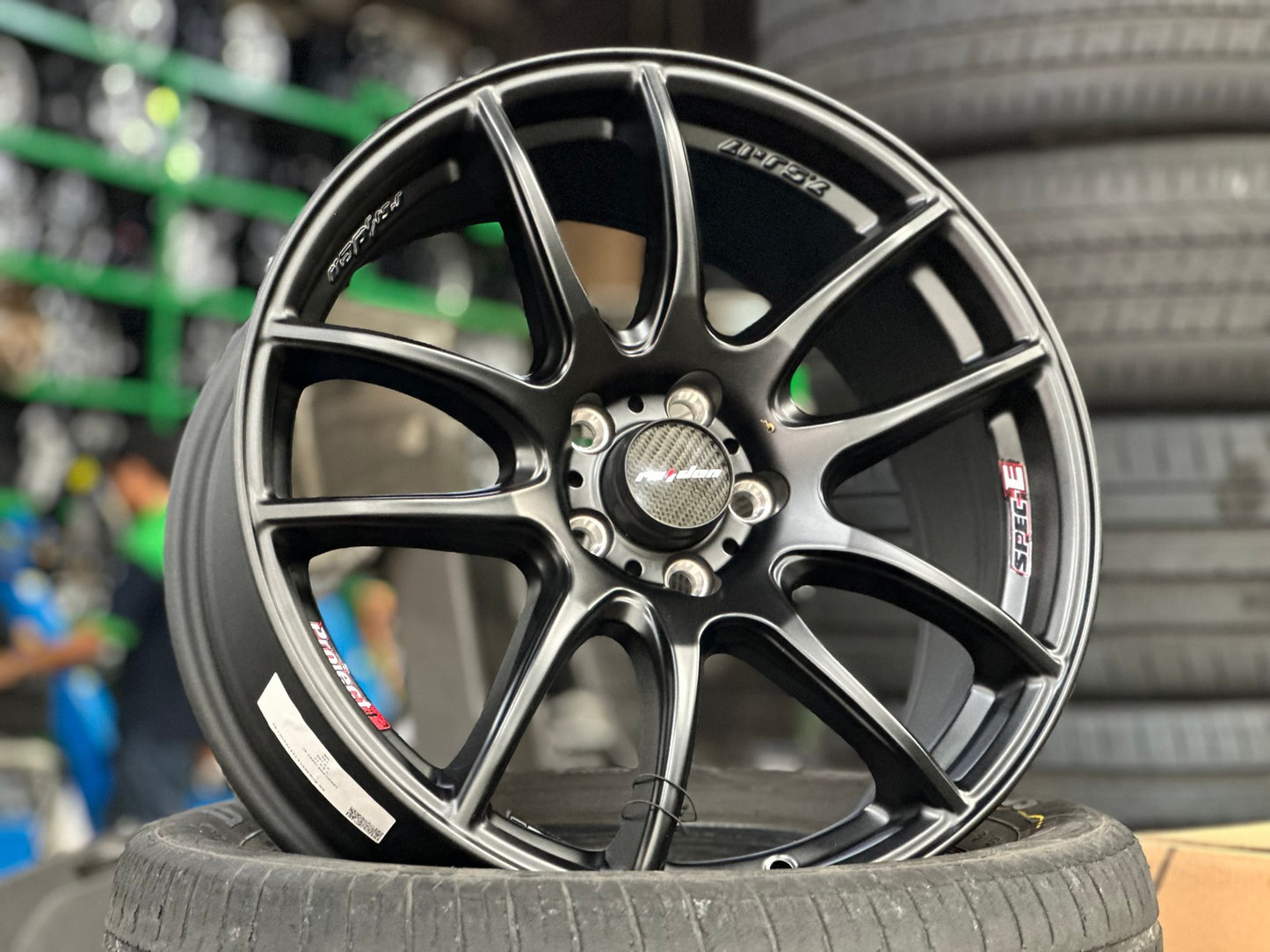 New 17X7.5 ET45 Lenso Project E Rim (4 wheel) Matt Black 5X100