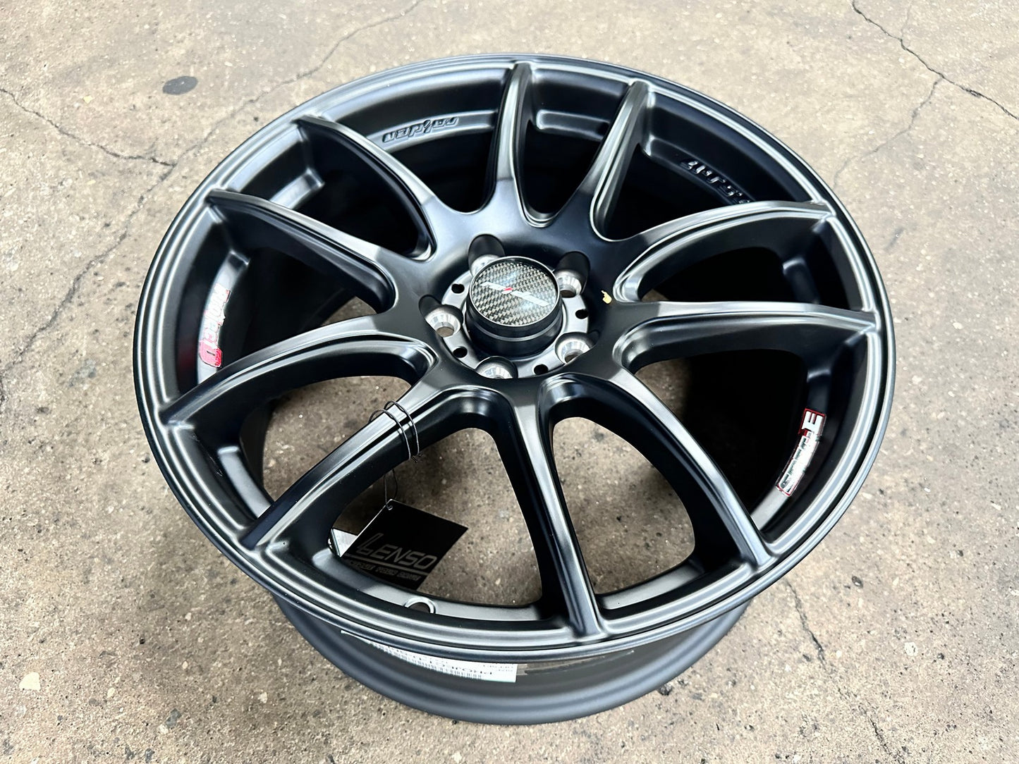 New 17X7.5 ET45 Lenso Project E Rim (4 wheel) Matt Black 5X100