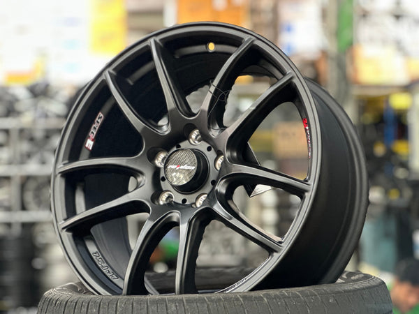 New 17X7.5 ET45 Lenso Project E Rim (4 wheel) Matt Black 5X114.3